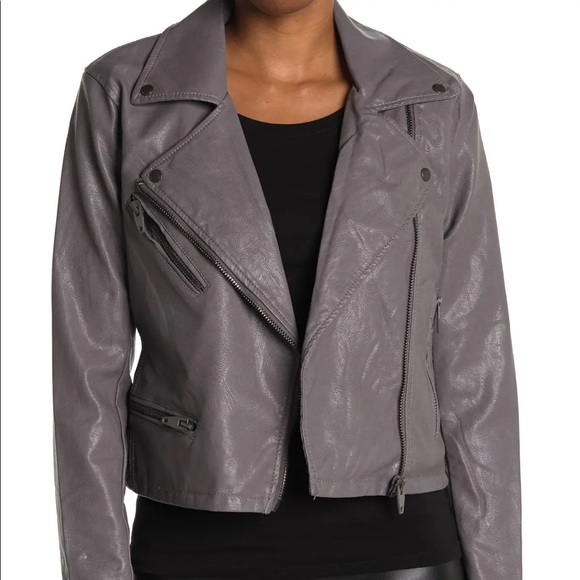 Blank NYC Jackets & Blazers - BlankNYC faux moto leather gray jacket NEW